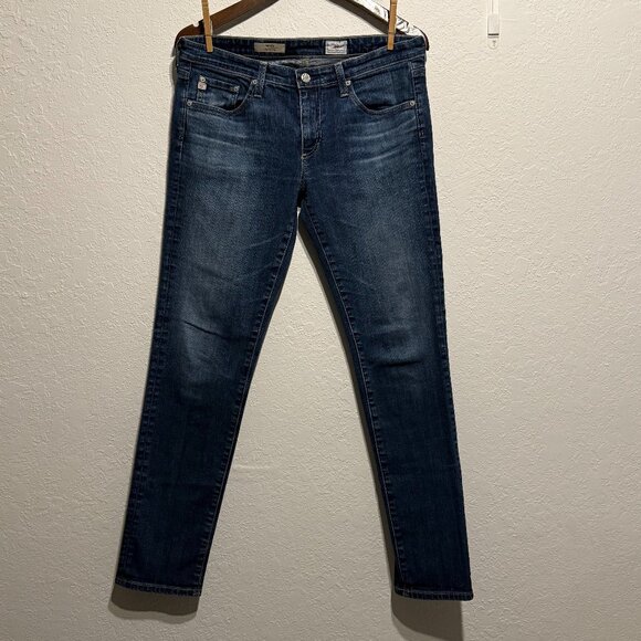 AG Adriano Goldschmied The Stilt Cigarette Leg Jeans Dark Wash Size 30R Stretch - Picture 1 of 10